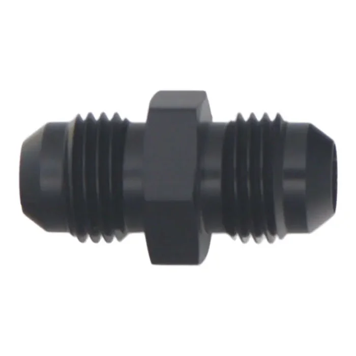 DeatschWerks 6AN Male Flare to 6AN Male Flare Coupler – Anodized Matte Black