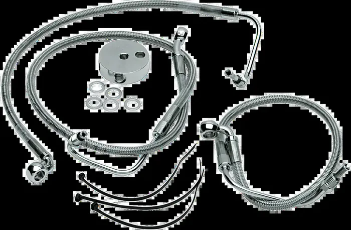 DRAG SPECIALTIES Brake Line – Front (Lower/Upper) – Stainless Steel LENGTH S/B 16″/25 1/2″ 640410