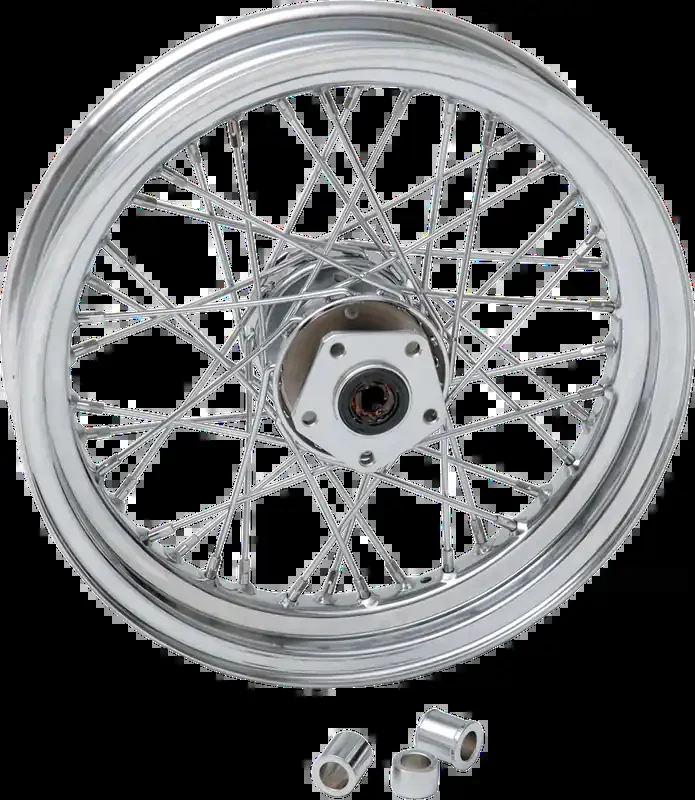 DRAG SPECIALTIES Front Wheel – Dual Disc/ABS – Chrome – 16″x3.00″ – ‘84-‘98 FLT 64342N