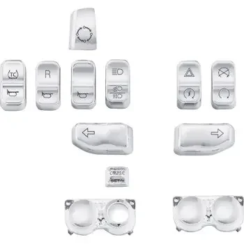 DRAG SPECIALTIES Switch Caps – Chrome 0616-0392