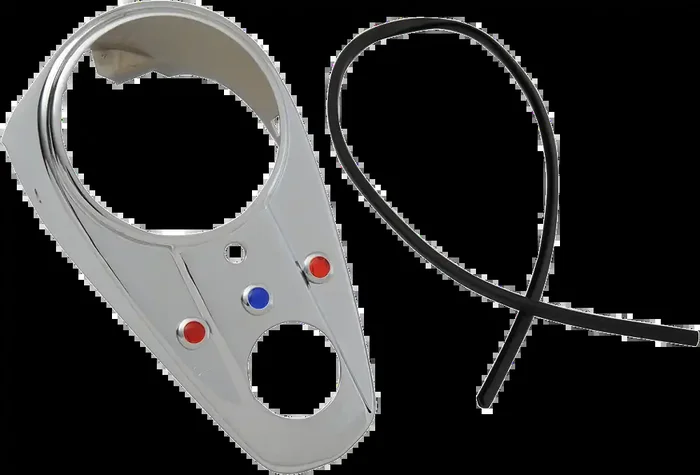 DRAG SPECIALTIES Three-Light Dash Cover – Chrome 70721