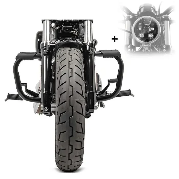 Engine Guard Set fits for Harley Davidson Sportster Forty-Eight 48 10-20 with LED Headlight 5.75″ Inch Craftride S-S1