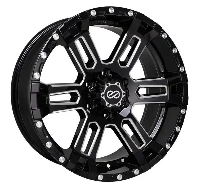 Enkei Commander 18×8.5 25mm Offset 5×150 Bolt Pattern 110 Bore Black Machined Wheel