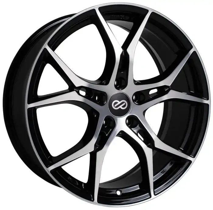 Enkei Vulcan 17×7.5 45mm Offset 5×100 Bolt 72.6mm Bore Black Machined Wheel