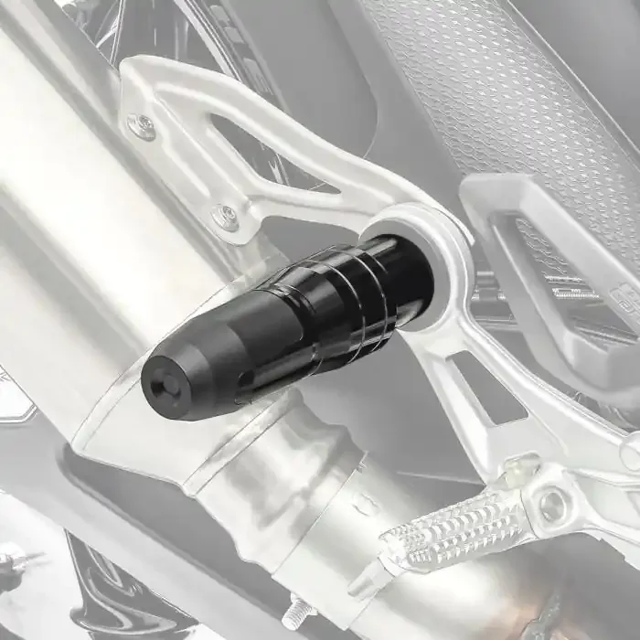Exhaust protector compatible with Suzuki SV 1000 / S / 650 / S Motoguard frame slider CP4 black