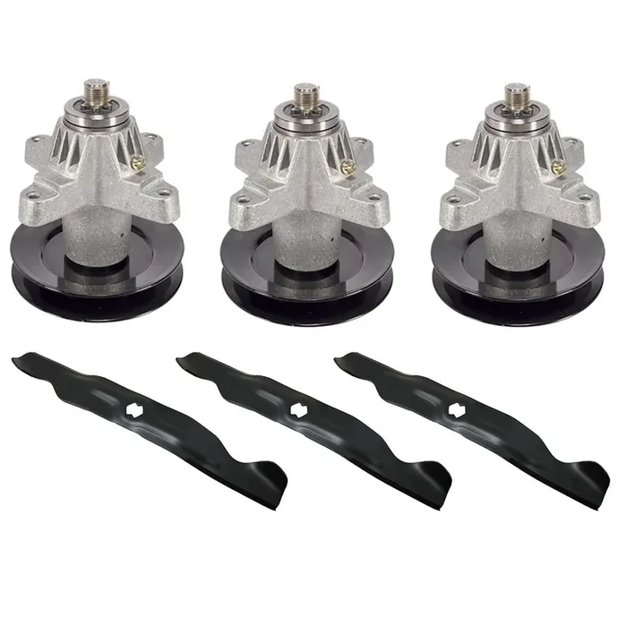 Fits Cub Cadet SLT1550 SLTX1050 I1050 Lawn Mower Spindles Kit With 2-in-1 Blades