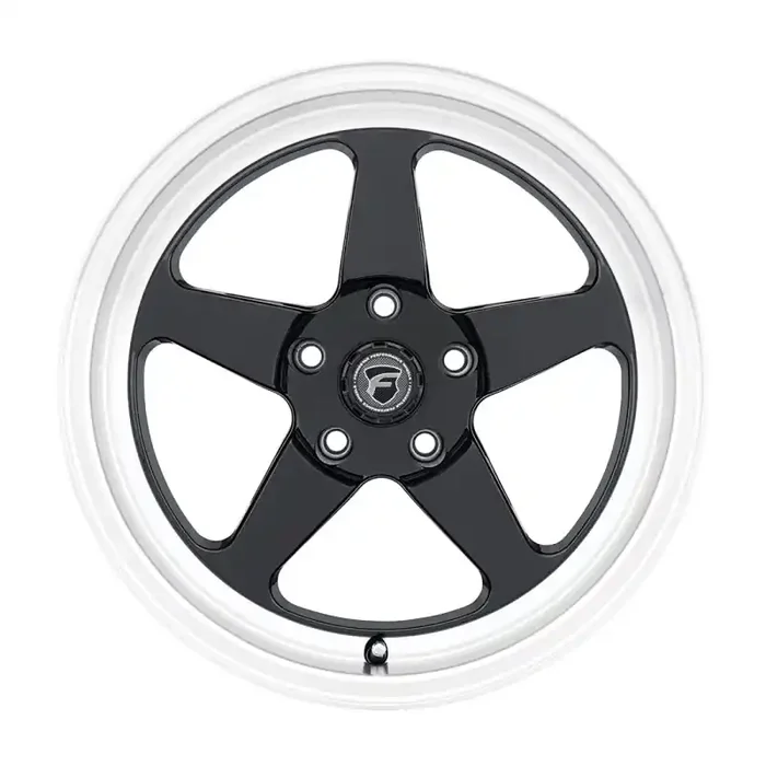 Forgestar F091 17X10 D5 Drag 5X120 ET45 BS7.3 Gloss Black w/ Machine Lip 78.1