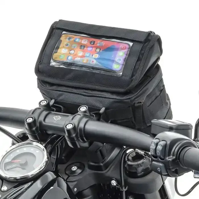 Handlebar bag compatible with Yamaha XVS 1300 A Midnight Star Smartphone Mount Craftride LB2