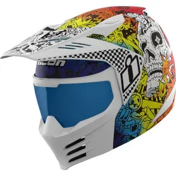 ICON Elsinore™ Helmet – Doodle 3 – White – Medium 0104-3439