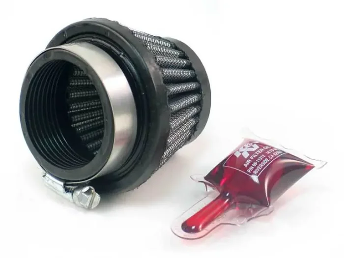 K&N Universal Round Clamp-On Air Filter 1-7/8in Flange 2in T 3in B 2in H