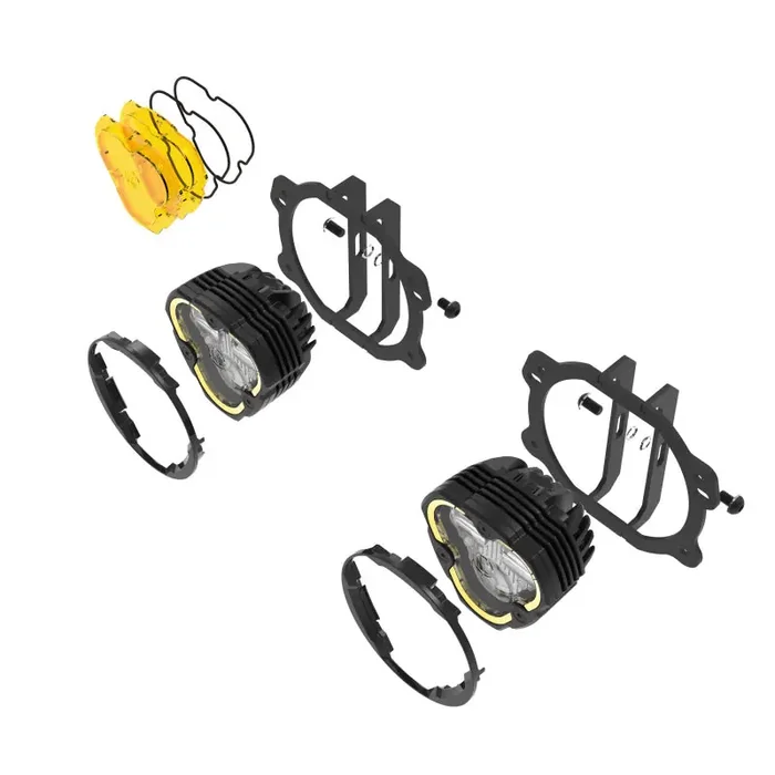 KC HiLiTES FLEX ERA 3 Dual Mode SAE Fog Light – 2-Light Master Kit for Jeep JK/JL/JT Plastic Bumpers