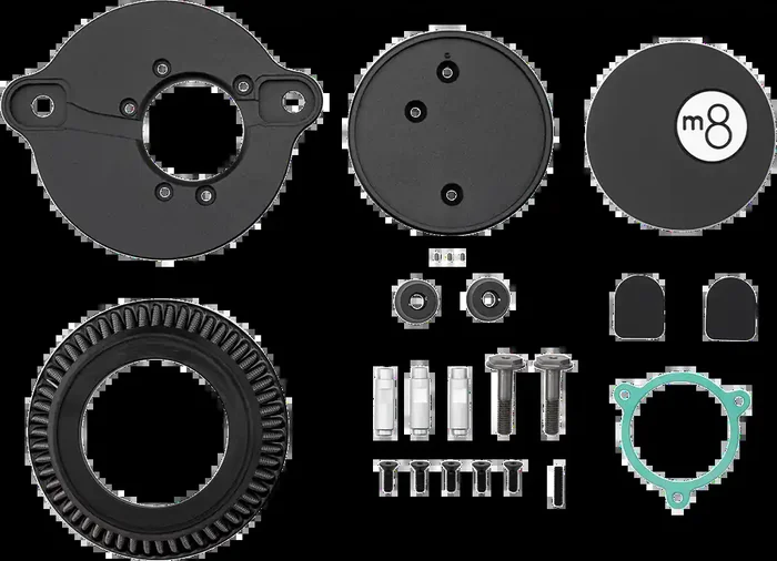 LA CHOPPERS 8-Ball Air Cleaner – Black – M8 LA-2391-03B