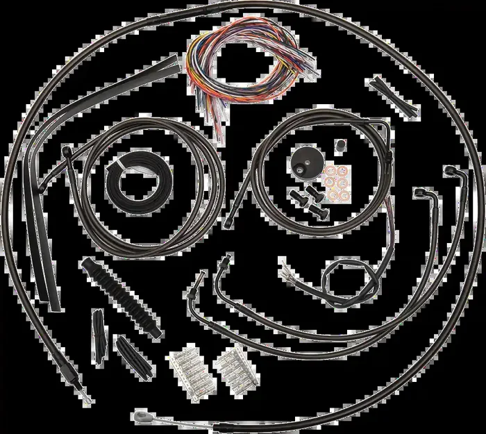 LA CHOPPERS Cable Kit – 12″ – 14″ Ape Hanger Handlebars – Midnight LA-8051KT2-13M