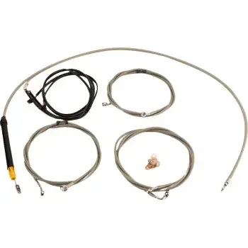 LA CHOPPERS Cable Kit – Stock Handlebars – Stainless LA-8059KT3-08