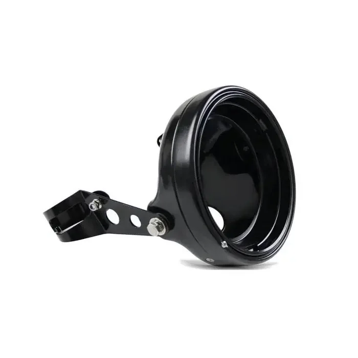 LED Headlight housing MG 7″ compatible with Indian Roadmaster Classic / Elite black Craftride