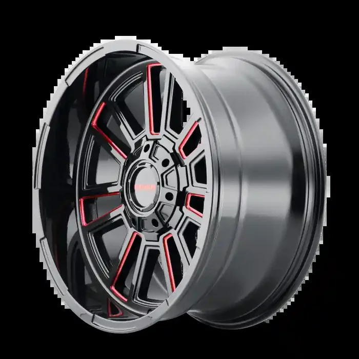 Mayhem 8115 Apollo 20×9 / 6×135 BP / 18mm Offset / 106mm Hub Black w/ Prism Red Wheel