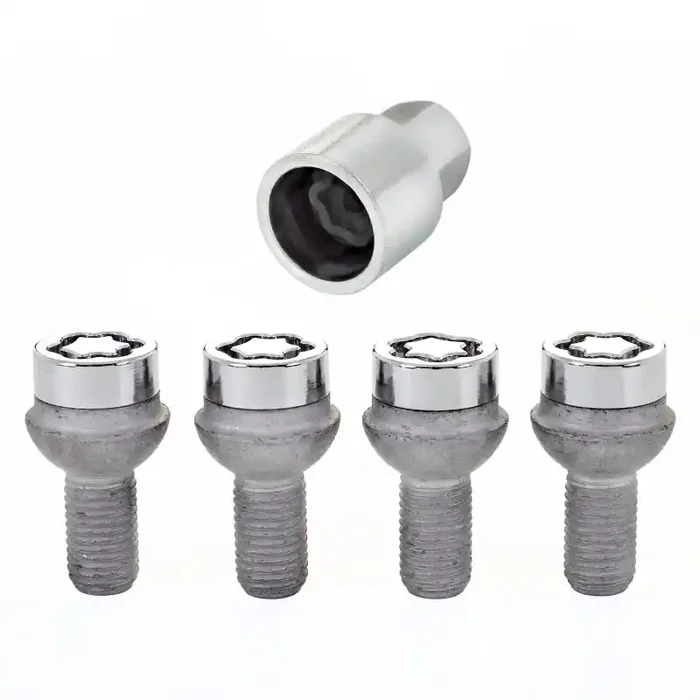 McGard Wheel Lock Bolt Set – 4pk. (Radius Seat) M12X1.5 / 17mm Hex / 23.3mm Shank Length – Chrome