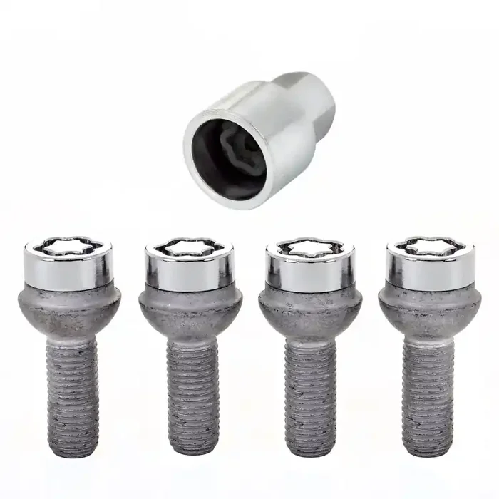 McGard Wheel Lock Bolt Set – 4pk. (Radius Seat) M12X1.5 / 17mm Hex / 27.9mm Shank Length – Chrome