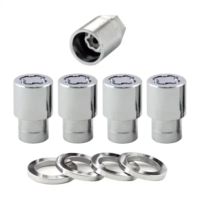 McGard Wheel Lock Nut Set – 4pk. (Reg. Shank Seat) 7/16-20 / 13/16 Hex / 1.38in. Length – Chrome