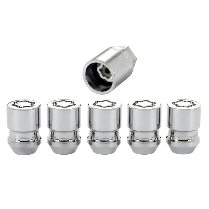McGard Wheel Lock Nut Set – 5pk. (Cone Seat) M12X1.5 / 13/16 Hex / 1.28in. Length – Chrome