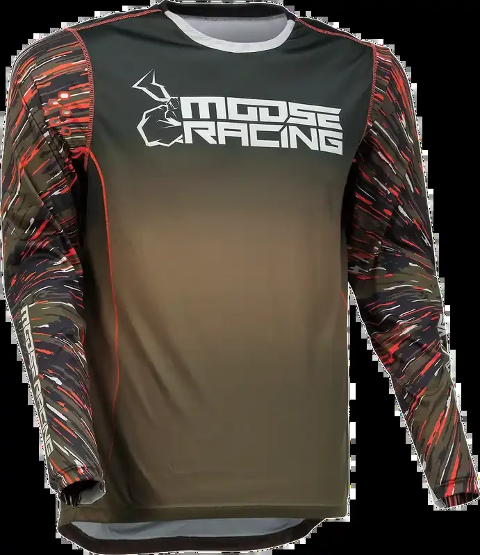 MOOSE RACING Agroid Jersey – Olive/Orange – XL 2910-6985