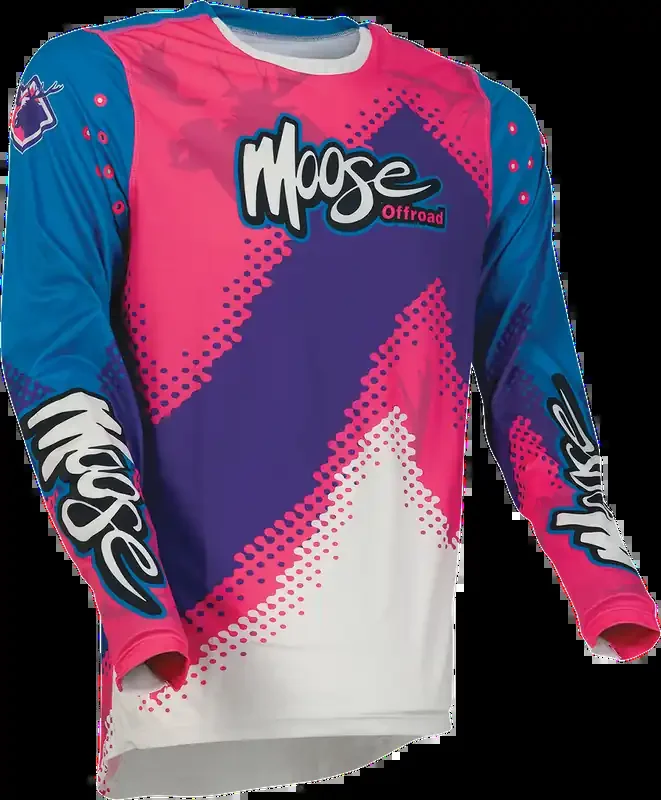 MOOSE RACING Agroid Jersey – Pink/Blue/Purple – Medium 2910-6381