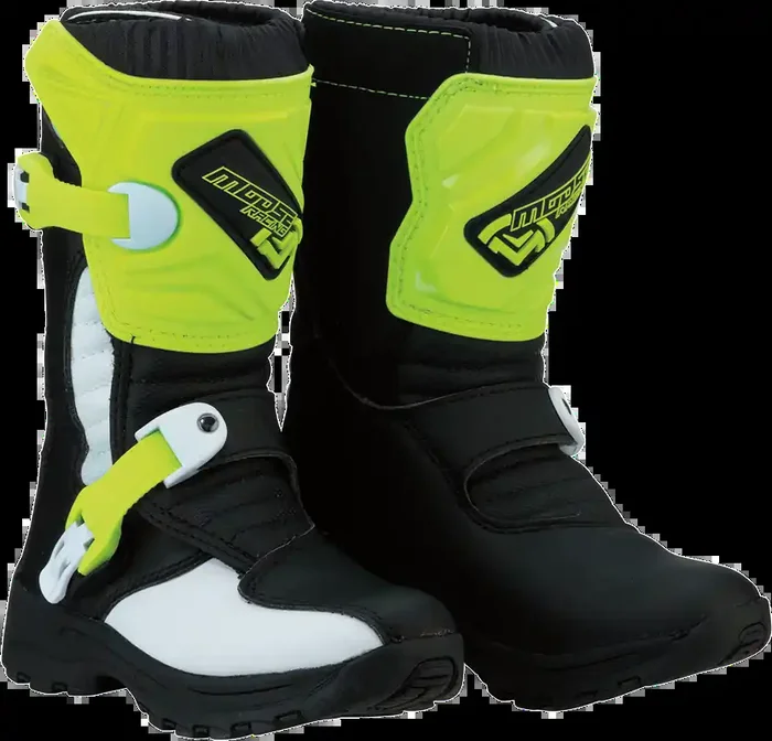 MOOSE RACING M1.3 Boots – Black/Hi-Viz Yellow – Size 10 3411-0473