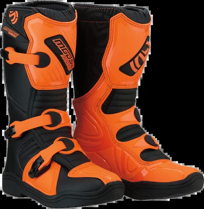 MOOSE RACING M1.3 Boots – Black/Orange – Size 5 3411-0441
