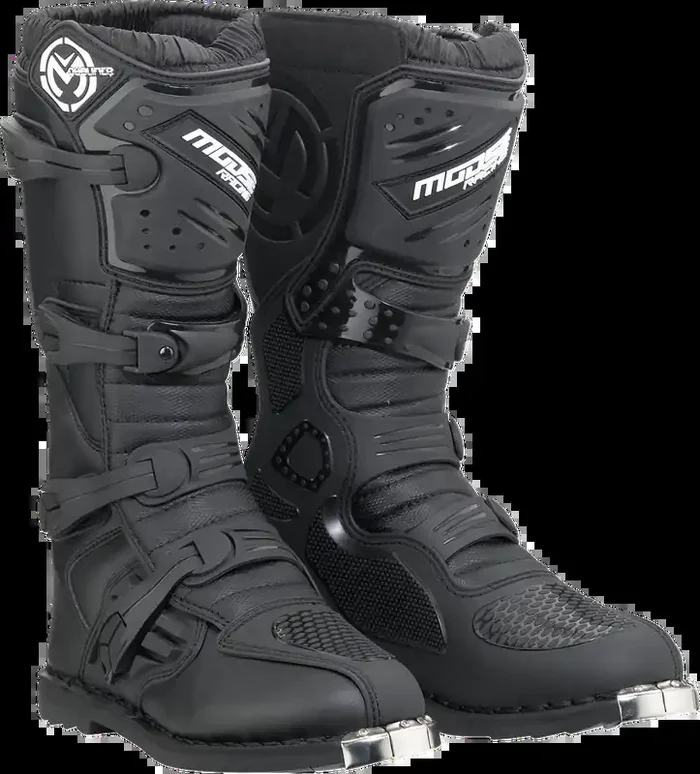 MOOSE RACING Qualifier Boots – Black – ATV Sole – Size 8 3410-2627