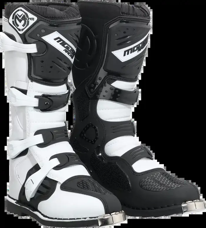 MOOSE RACING Qualifier Boots – Black/White – Size 7 3410-2599