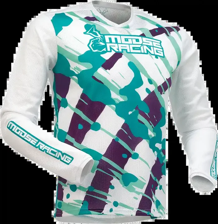 MOOSE RACING Youth Agroid Mesh Jersey – Purple/Teal – Large 2912-2172