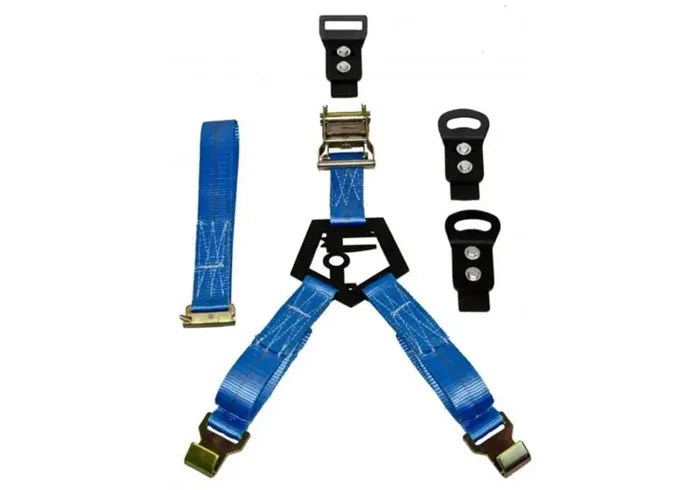 N-Fab Bed Mounted Rapid Tire Strap Universal – Gloss Black – Blue Strap