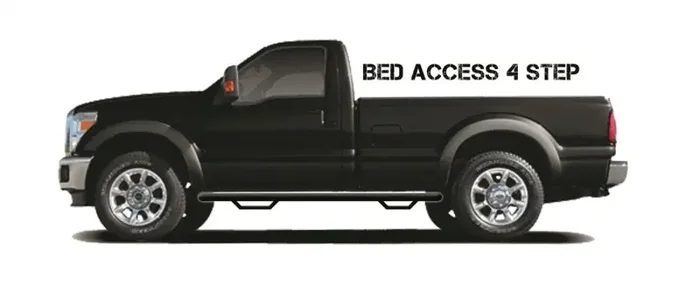 N-Fab Nerf Step 02-08 Dodge Ram 1500/2500/3500 Regular Cab 8ft Bed – Gloss Black – Bed Access – 3in
