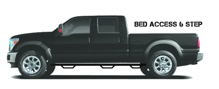 N-Fab Nerf Step 10-17 Dodge Ram 2500/3500 Crew Cab 8ft Bed – Tex. Black – Bed Access – 3in