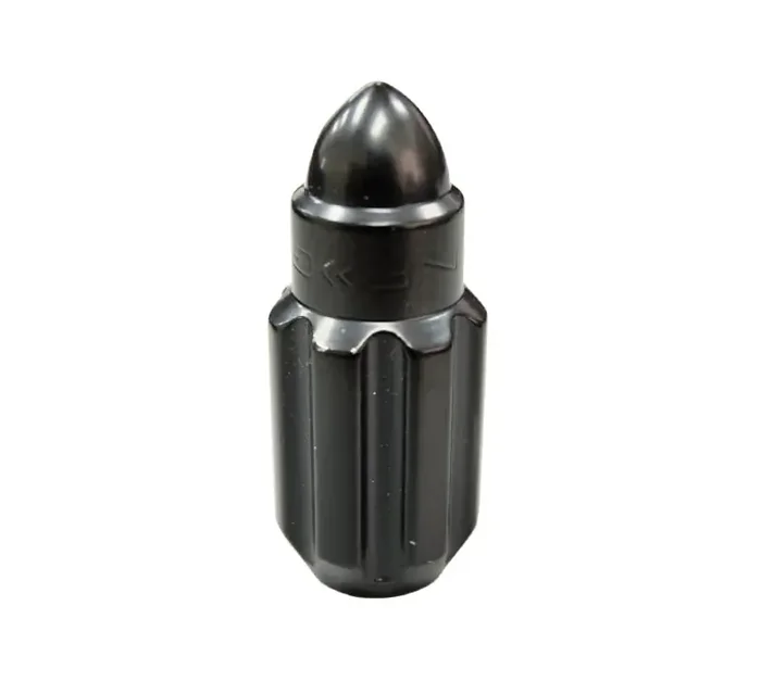 NRG 500 Series M12 X 1.5 Bullet Shape Steel Lug Nut Set – 21 Pc w/Lock Key – Black