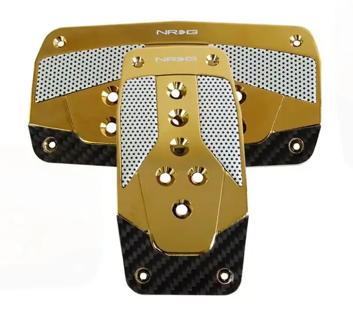 NRG Aluminum Sport Pedal A/T – Red w/Chrome Gold Carbon