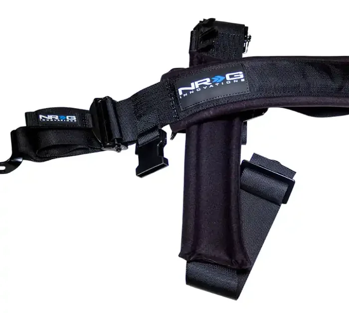 NRG SFI 16.1 5PT 3in Seat Belt Harness / Latch Link – Black