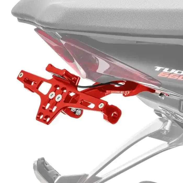 Number plate holder compatible with Ducati 848 Evo Tail Tidy Zaddox NH2 red