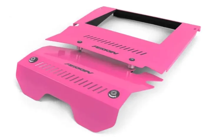 Perrin 2015+ Subaru WRX Engine Cover Kit (Intercooler Shroud + Pulley Cover) – Hyper Pink