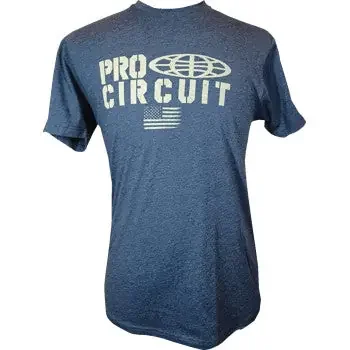 PRO CIRCUIT Logo Flag T-Shirt – Heather Navy – Medium 646200-020