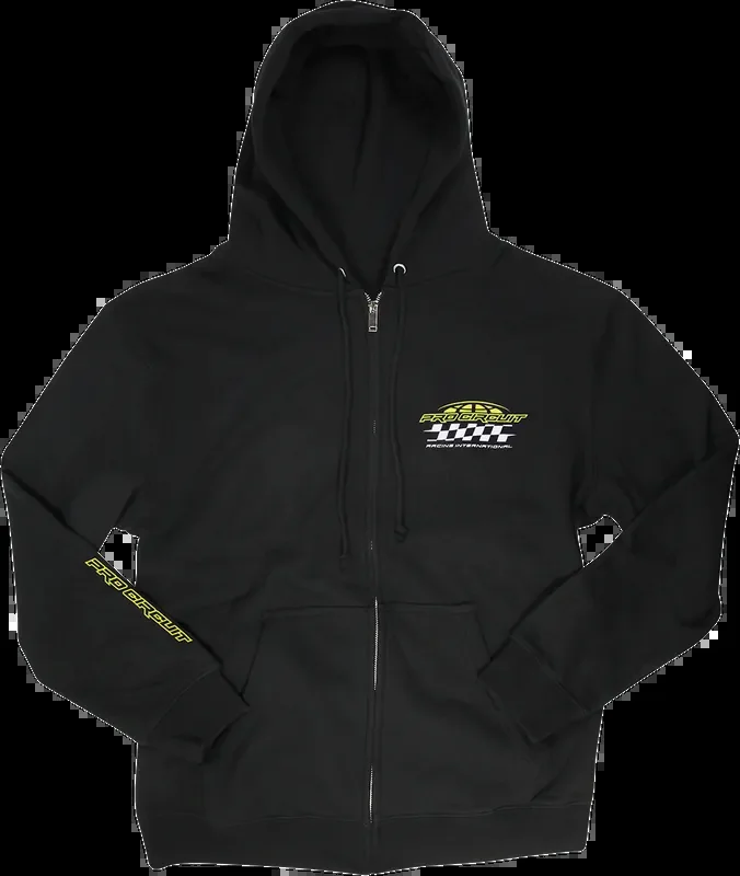 PRO CIRCUIT Racer Zip Hoodie – Black – Large 6511920-030