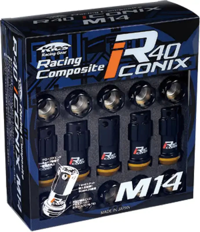 Project Kics 16+4 Black Lock & Lug Nuts R40 Iconix – 14X1.50