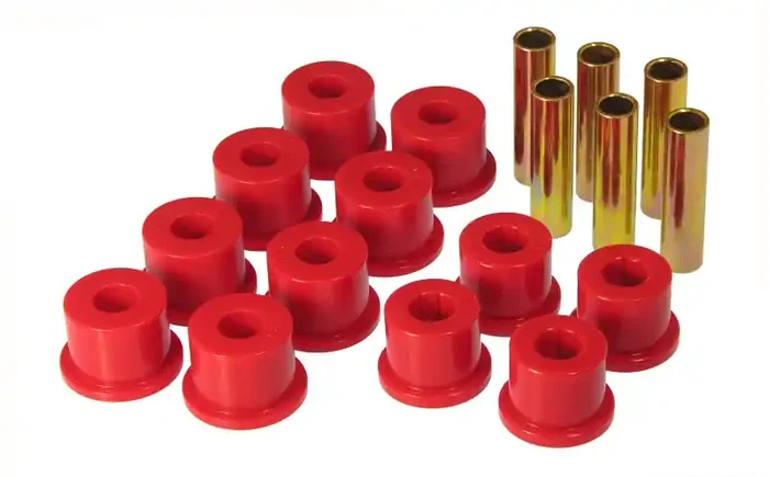 Prothane GM Rear Spring & Shackle Bushings (w/ 1.5in OD Frame Shackle Bush) – Red
