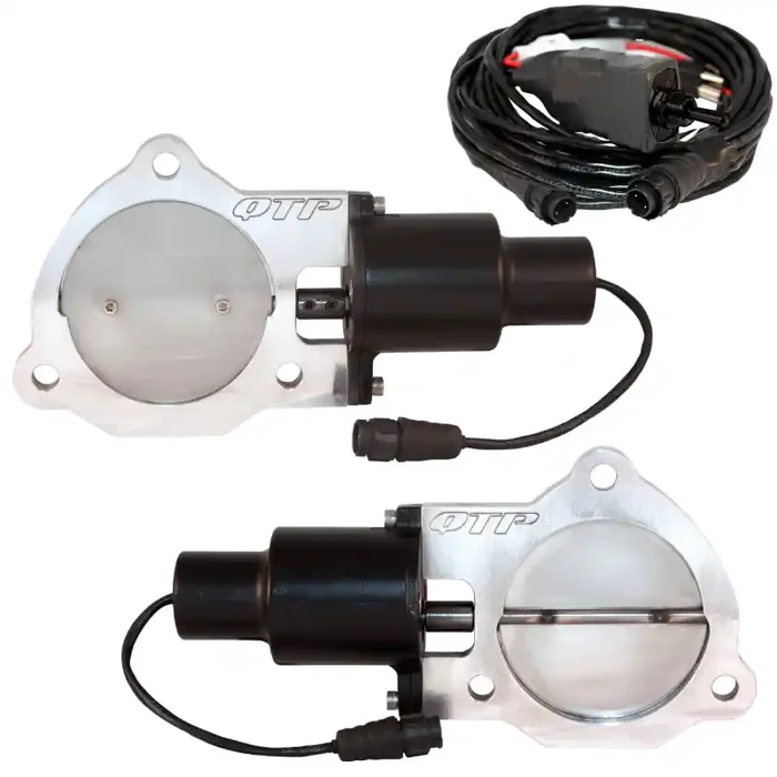 QTP 3.5in Bolt-On QTEC Dual Electric Cutout Valves – Pair