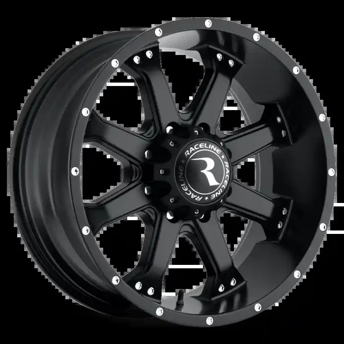 Raceline 991B Assault 17x9in / 8×165.1 BP / 18mm Offset / 125.2mm Bore – Satin Black Wheel