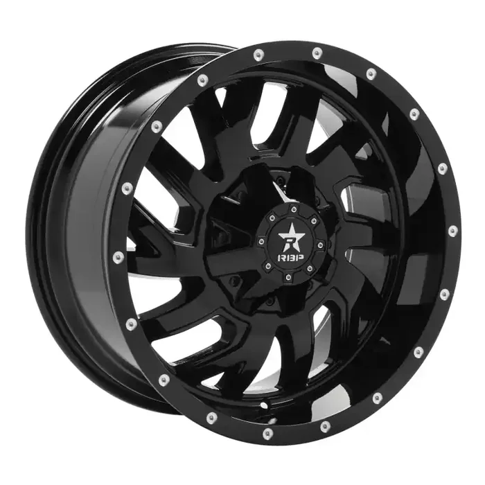 RBP 65R Glock 20×10 5×127/139.7 BP / 5 BS -12mm Offset 78mm CB (Hub Centric) Gloss Black Wheel