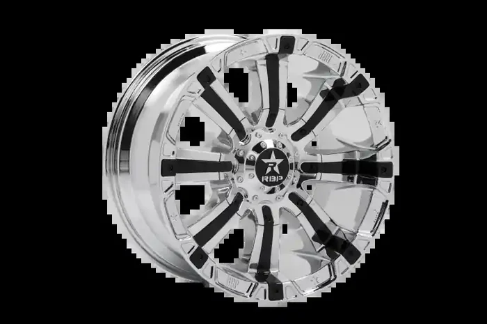 RBP 94R 20×10 6×135 BP / 6 BS 10mm Offset 87mm CB (Hub Centric) Chrome w/Black Inserts Wheel