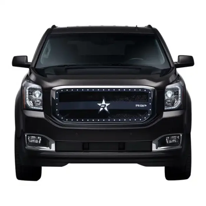 RBP RX-3 Series Studded Frame 1pc. Grille 15-17 GMC Yukon/Yukon XL (Includes Denali) – Black