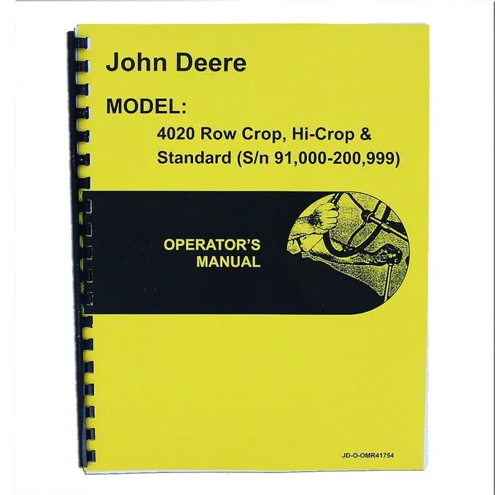 REP2738 Operators Manual Reprint gas, LP, diesel – Fits John Deere 4020