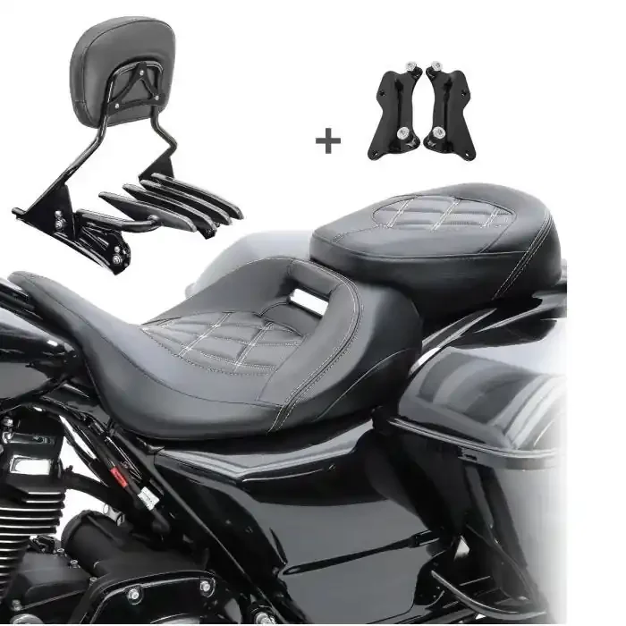 Seat Set fits for Harley Davidson CVO Street Glide 14-19 with Sissybar and Luggage rack Craftride S-AB6